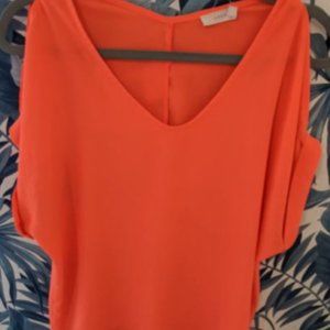 LUSH Hot Pink Chiffon Top